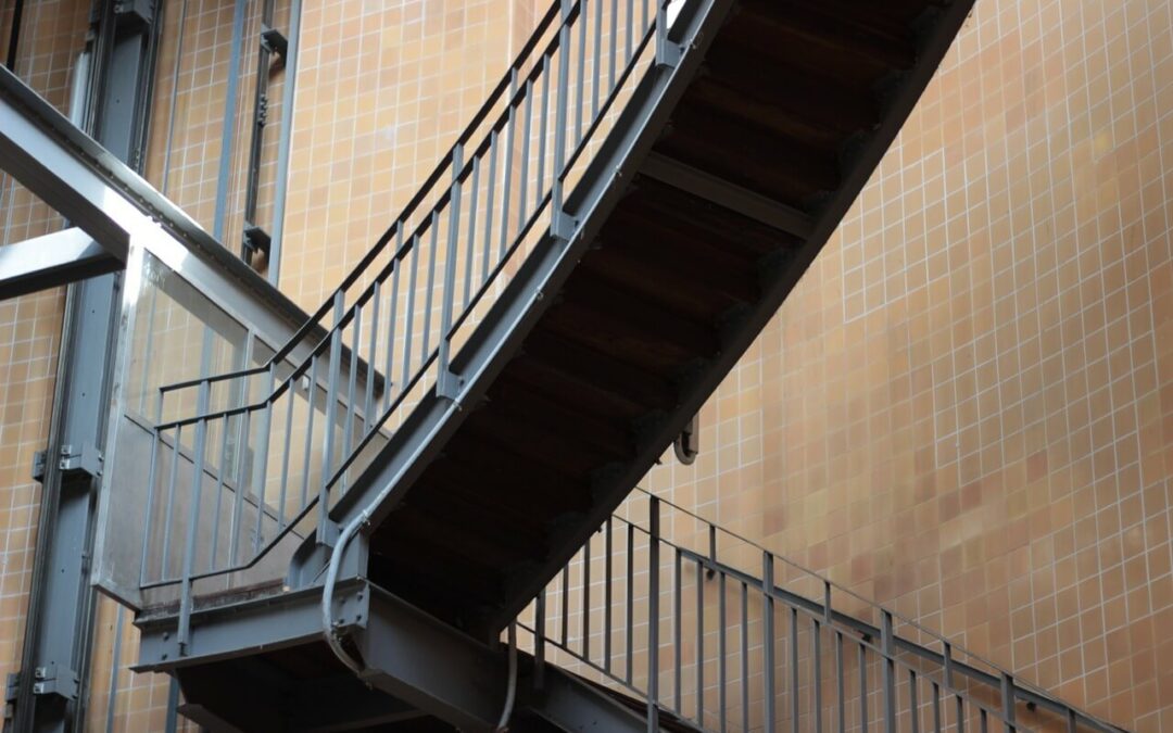 Escalier en métal dans les Vosges