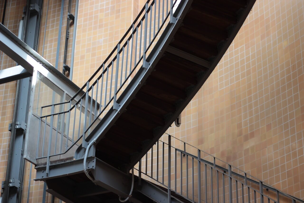 Escalier en métal dans les Vosges